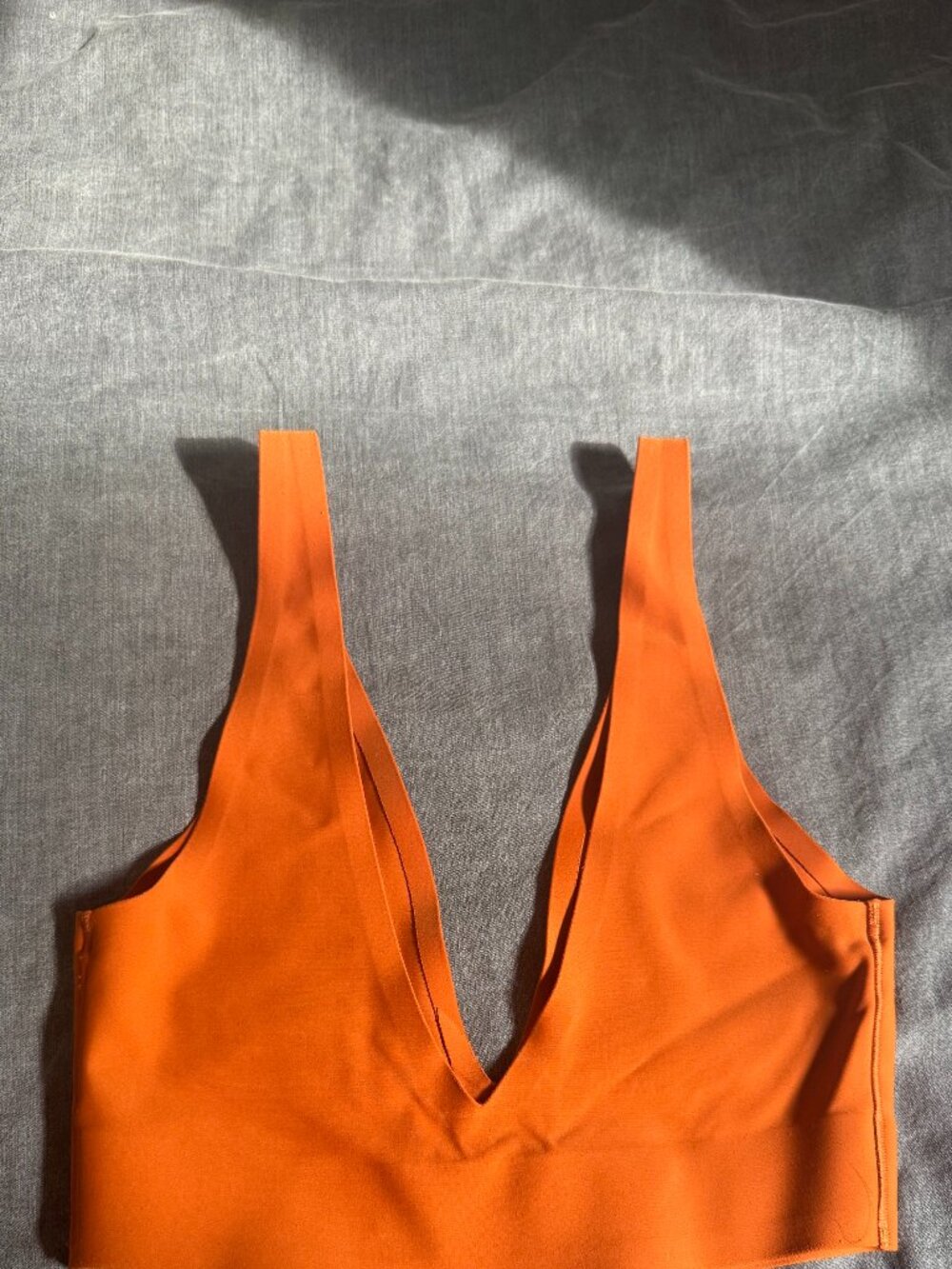 Seamless Parade Support Lift Plunge Bralette | Orange & Size Small